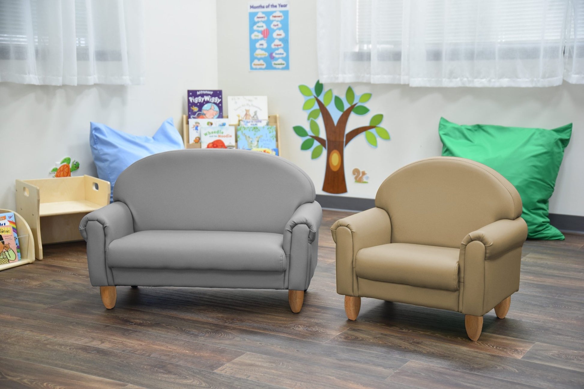 Children's Factory As We Grow Chair with Natural Legs - Buff (CF805 - 318) - SchoolOutlet