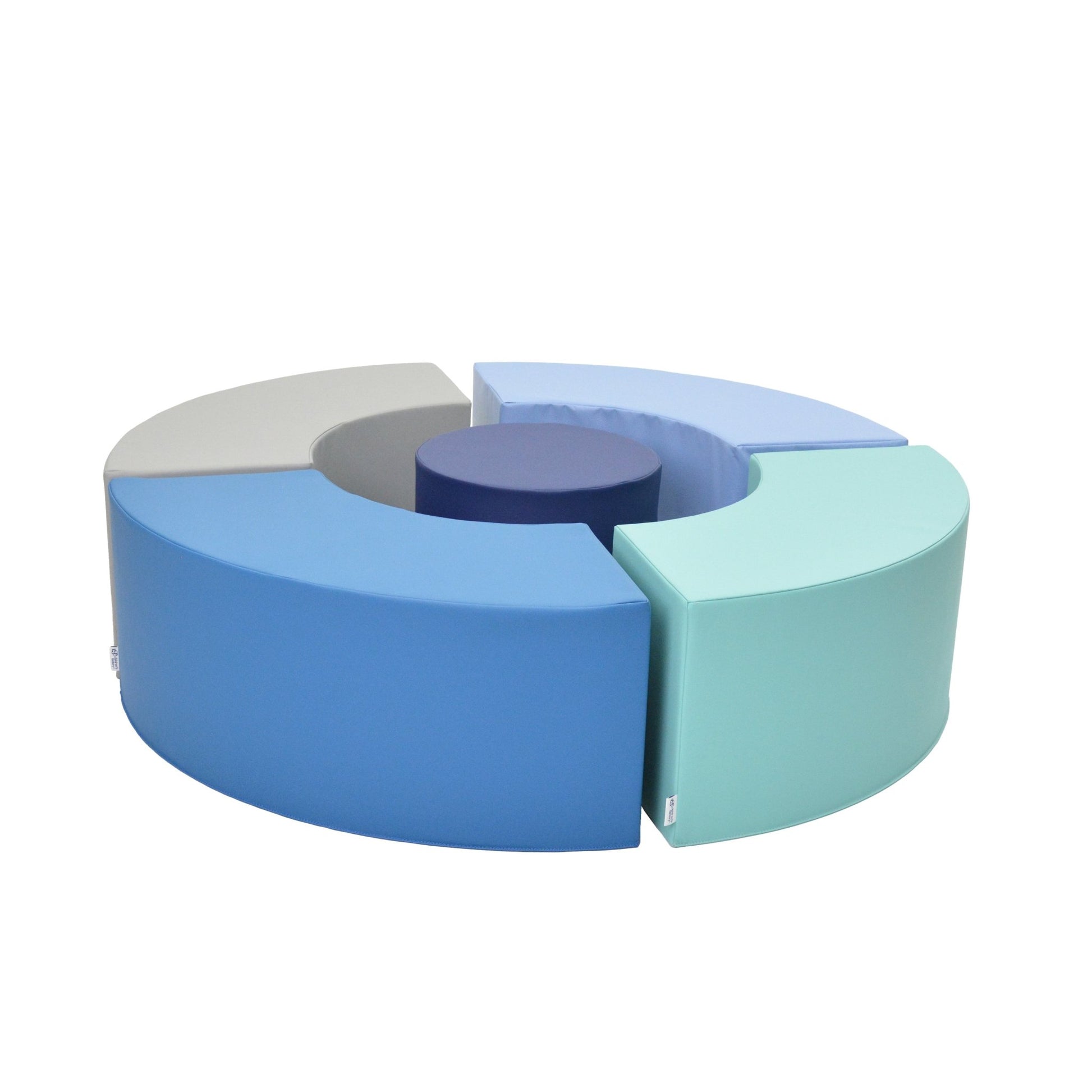 Children's Factory 5 Piece Curve Seating - Tranquility - SchoolOutlet