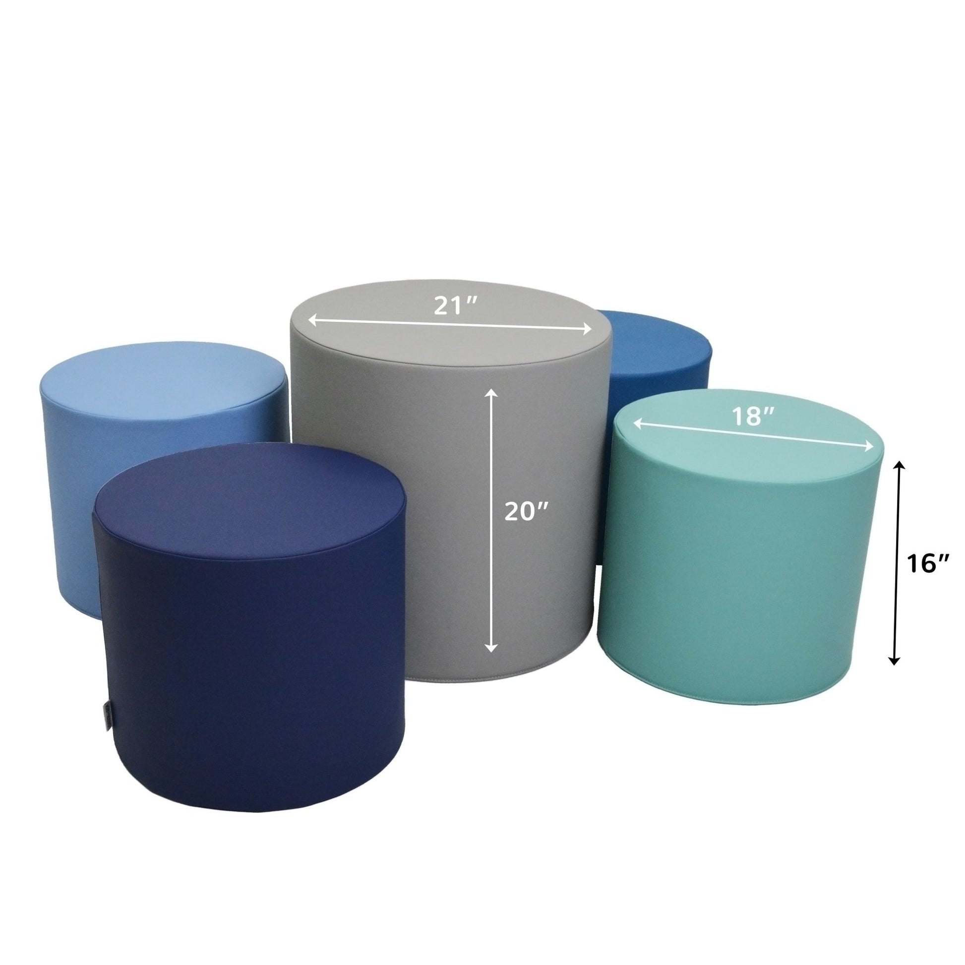 Children's Factory 5 Piece Ottoman Set - Tranquility - SchoolOutlet