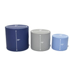 Children's Factory Ottoman Trio - Tranquility - Navy (CF805 - 327TRQ) - SchoolOutlet