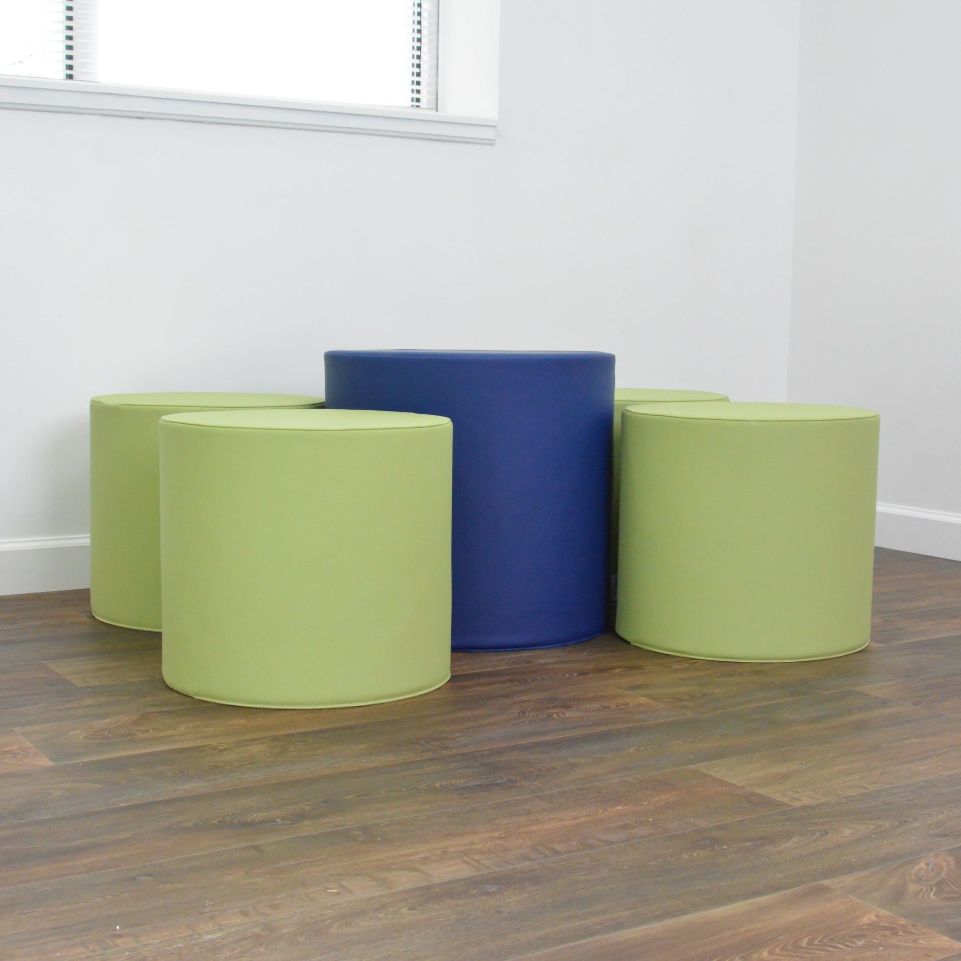 Children's Factory 5 Piece Ottoman Set - Tranquility - Navy (CF805 - 329TRQ) - SchoolOutlet