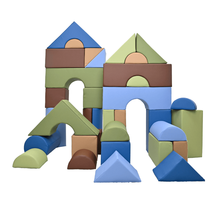 Children's Factory 12" Module Blocks - Set of 35 - Set A and B (CF805 - 34X - MB) - SchoolOutlet