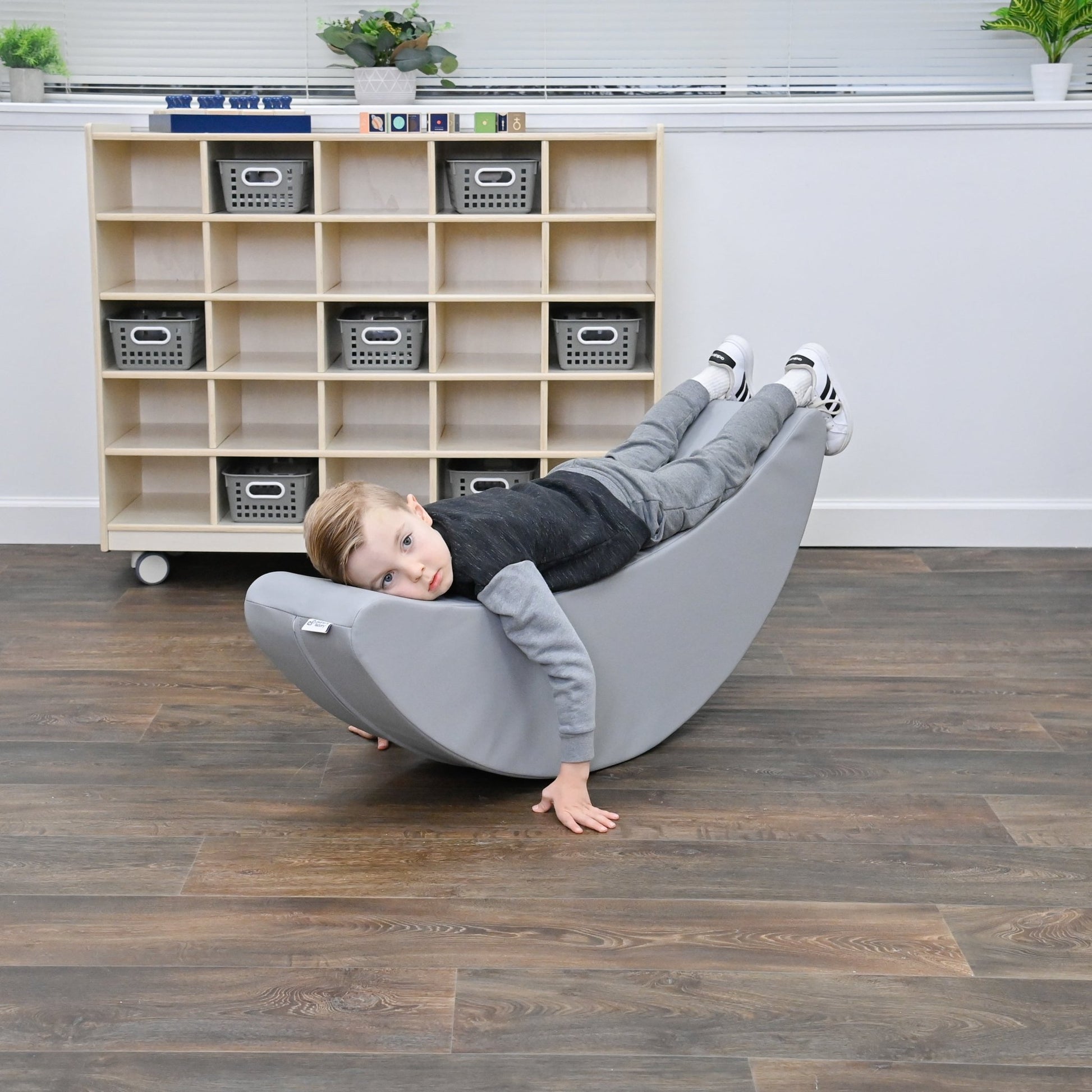 Children's Factory Happy Rocker - Gray (CF805-353) - SchoolOutlet