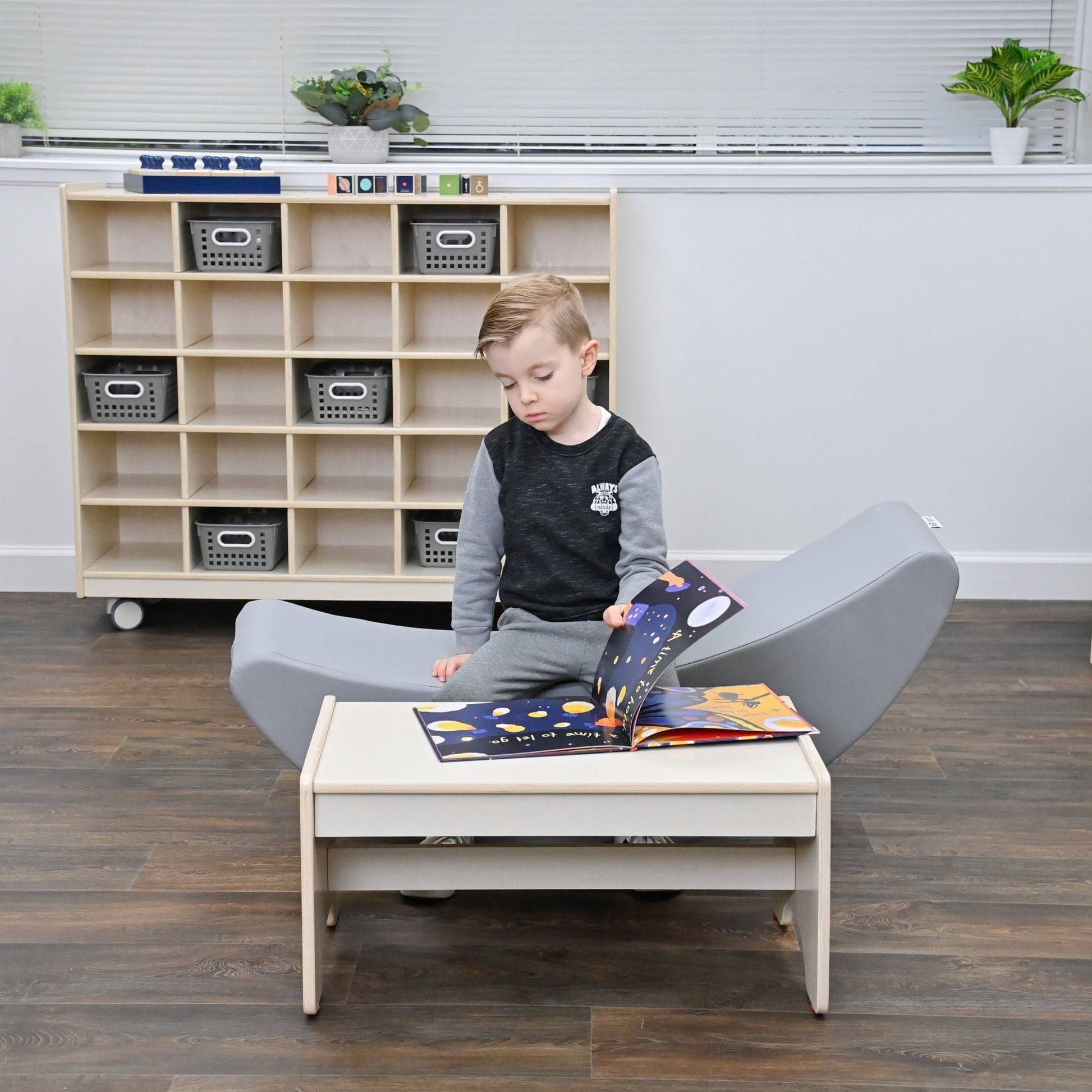 Children's Factory Happy Rocker - Gray (CF805-353) - SchoolOutlet