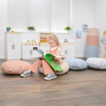 Children's Factory 18×18 Mini Round Pouf with Handle - Set of 2 (CF805 - 3XX) - SchoolOutlet