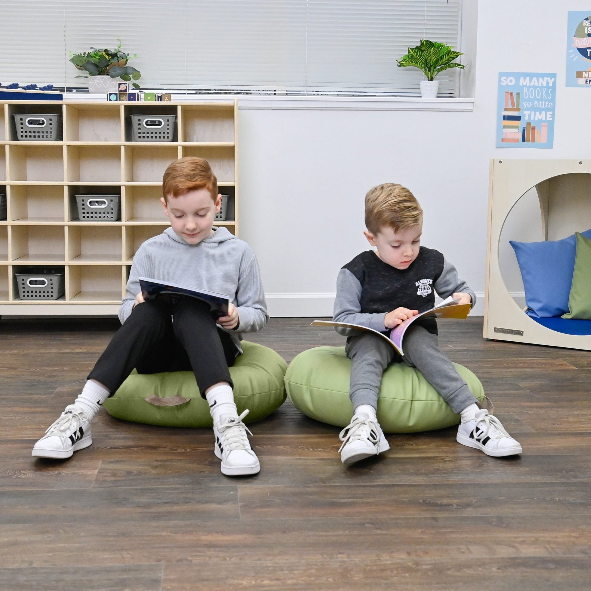 Children's Factory 18" Mini Round Pouf with Handle - Set of 2 - SchoolOutlet