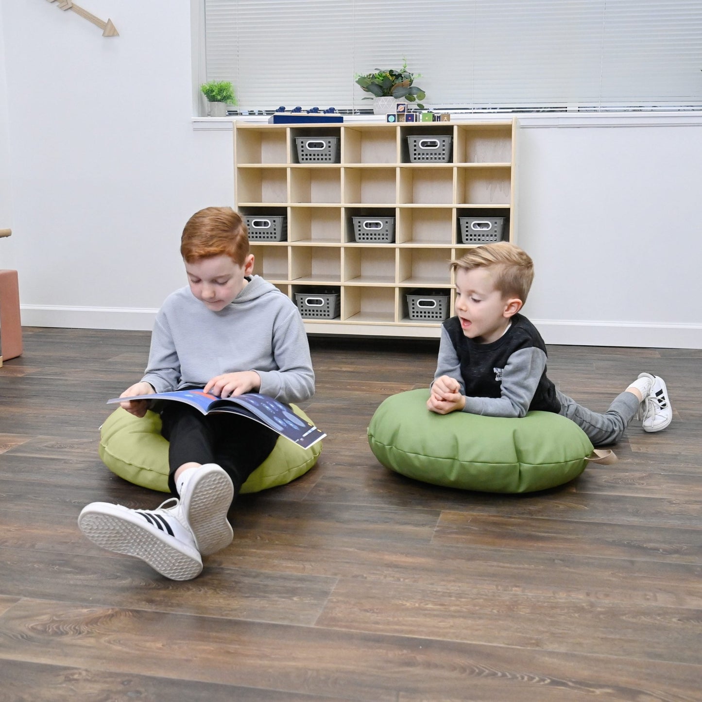 Children's Factory 18" Mini Round Pouf with Handle - Set of 2 - SchoolOutlet
