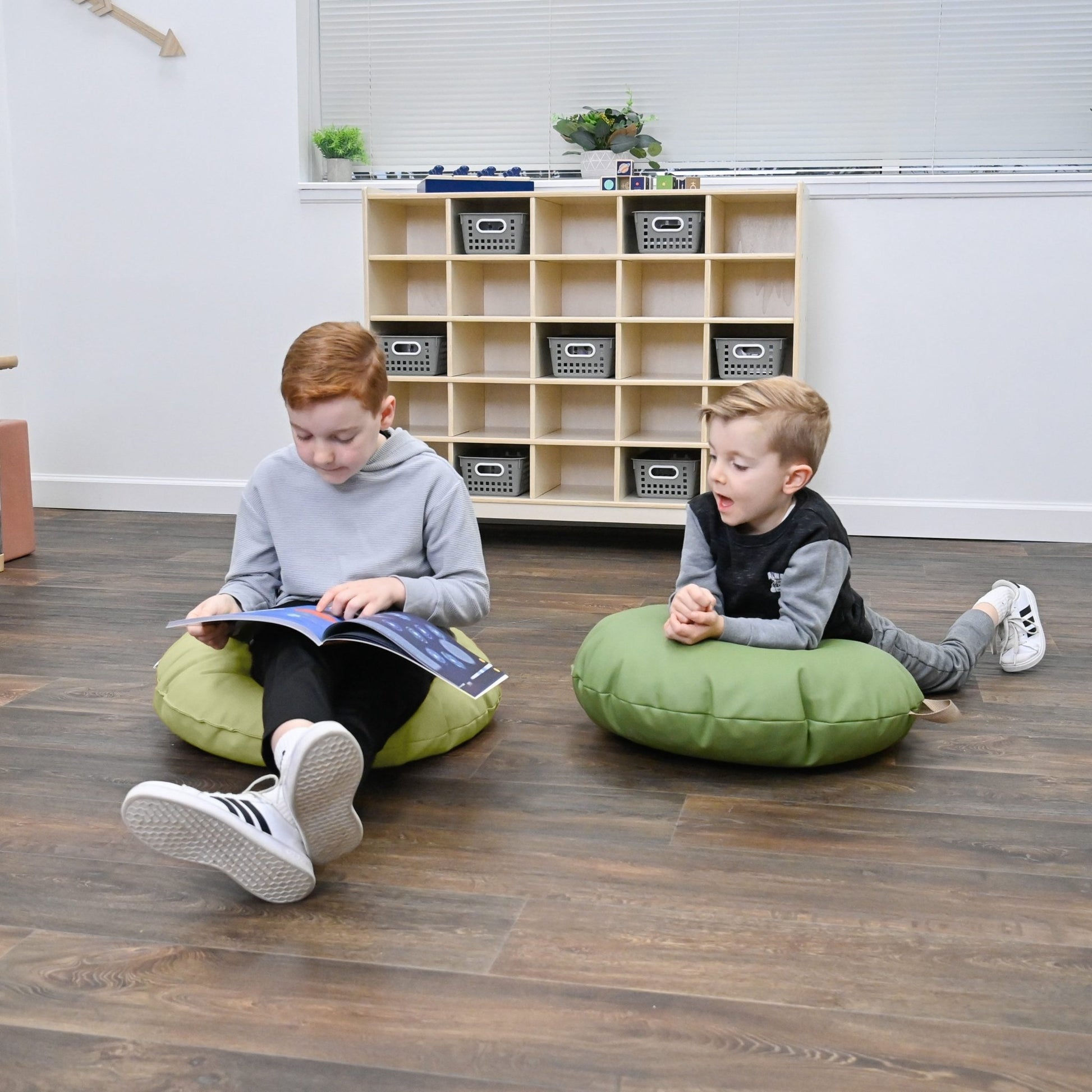 Children's Factory 18" Mini Round Pouf with Handle - Set of 2 - SchoolOutlet
