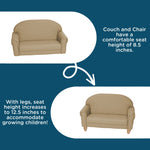 Children's Factory As We Grow Chair & Sofa Set with Natural Legs - Buff (CF805 - 369) - SchoolOutlet