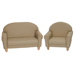 Children's Factory As We Grow Chair & Sofa Set with Natural Legs - Buff (CF805-369)