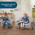Children's Factory As We Grow Chair & Sofa Set with Natural Legs - Gray (CF805 - 370) - SchoolOutlet