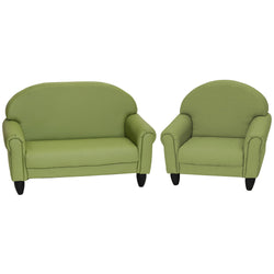 Children's Factory As We Grow Chair & Sofa Set with Black Legs - Sage (CF805-372)