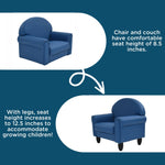 Children's Factory As We Grow Chair & Sofa Set with Black Legs - Deep Water (CF805 - 374) - SchoolOutlet