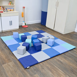 Children's Factory Patchwork Mat and Block Set - Tranquility (CF805-378)