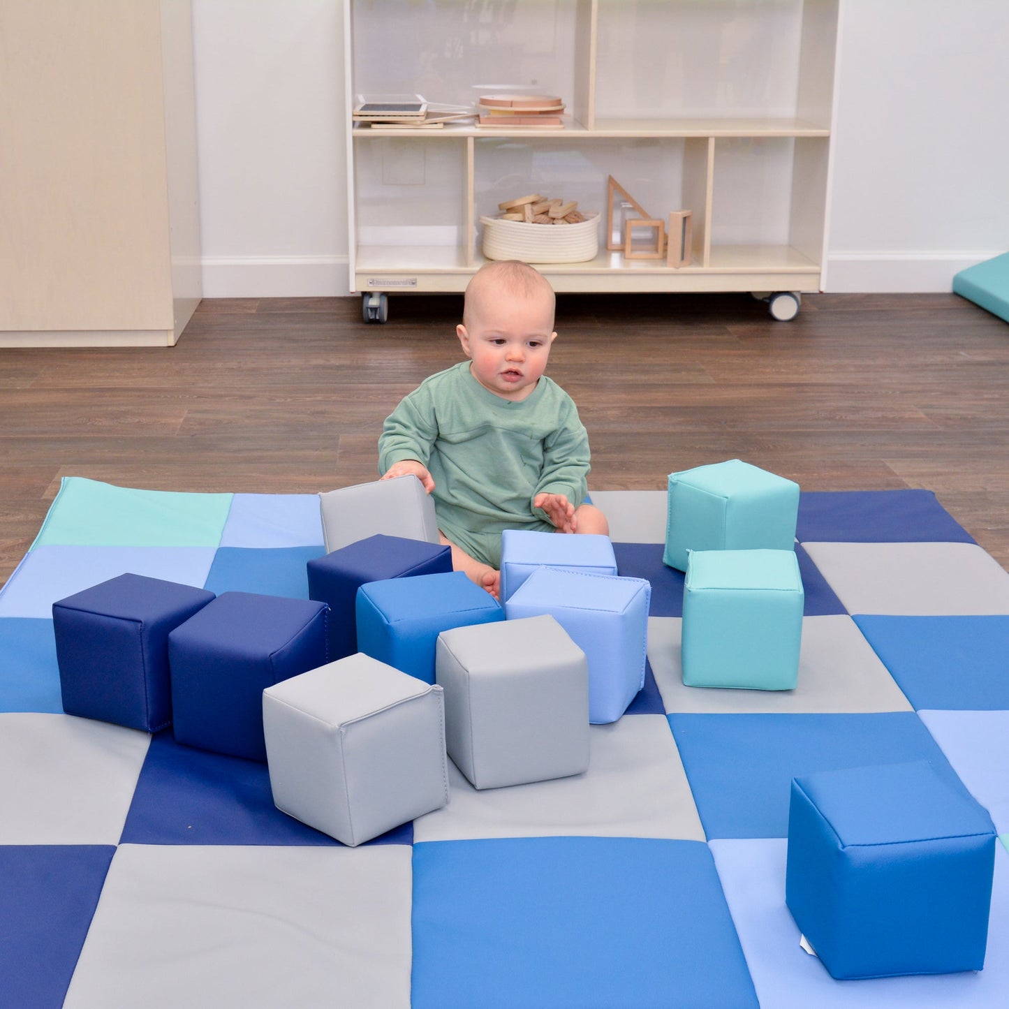 Children's Factory Toddler Baby Blocks - Set of 12 - Tranquility (CF805 - 380) - SchoolOutlet