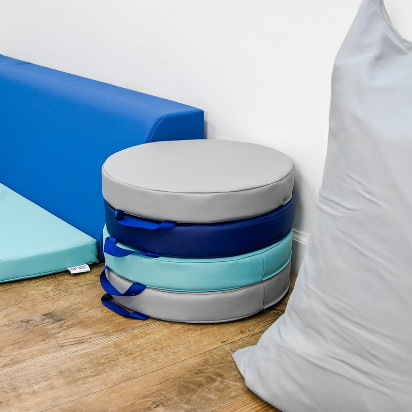 Children's Factory Round Floor Cushions - Set of 6 - Tranquility (CF805 - 382) - SchoolOutlet