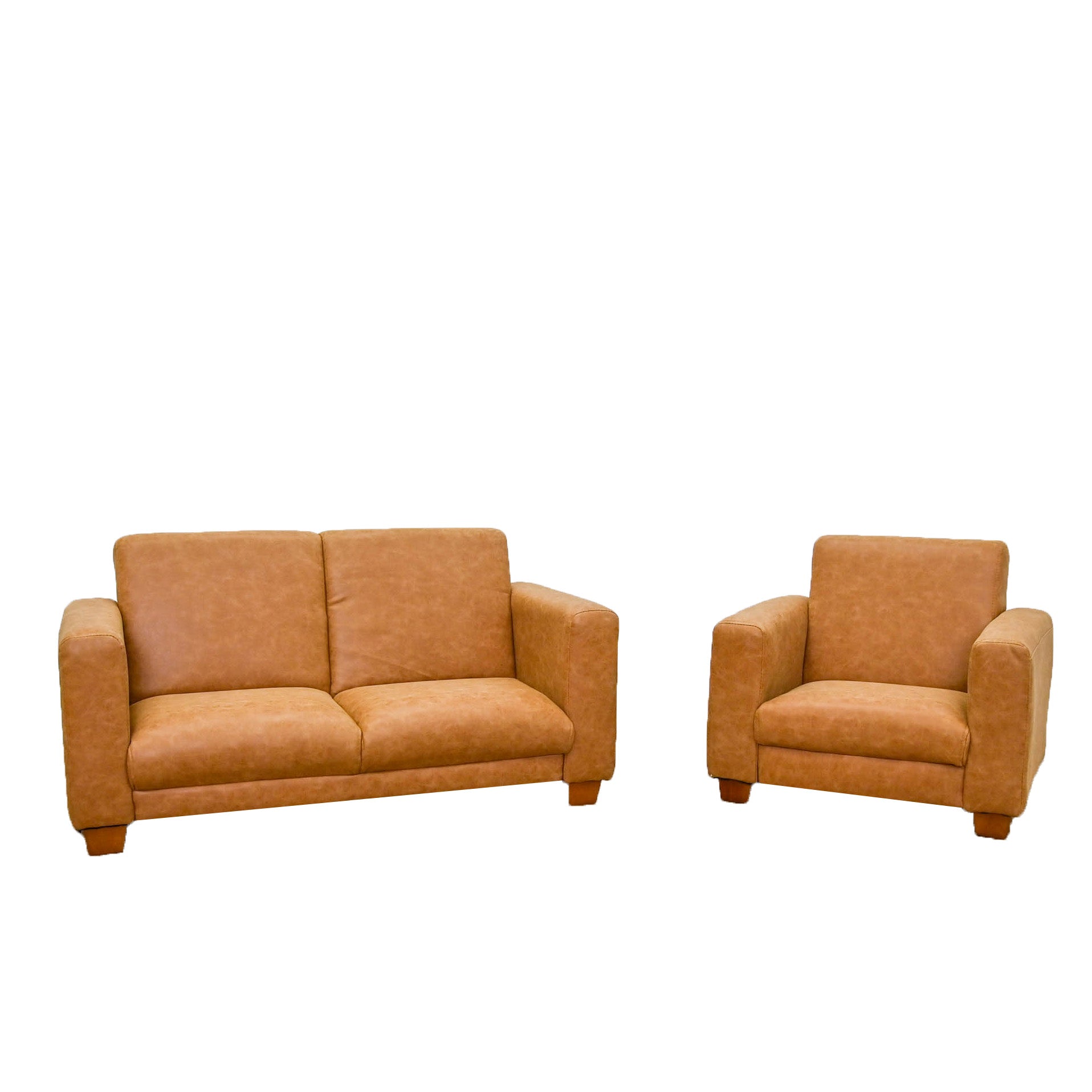 Children's Factory As We Grow Modern Chair and Sofa Set - Distressed Brown (CF805 - 415) - SchoolOutlet