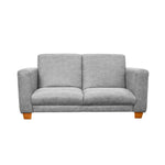 Children's Factory As We Grow Modern Sofa Leather Gray with Walnut Legs - Distressed Gray (CF805 - 416) - SchoolOutlet