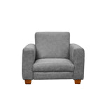 Children's Factory As We Grow Modern Chair Leather Gray with Walnut Legs - Distressed Gray (CF805 - 417) - SchoolOutlet