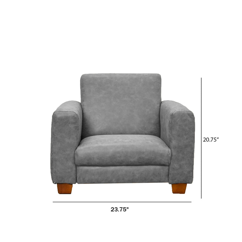 Children's Factory As We Grow Modern Chair and Sofa Set - Distressed Gray (CF805 - 418) - SchoolOutlet