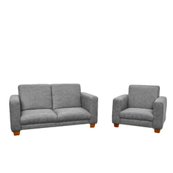 Children's Factory As We Grow Modern Chair and Sofa Set- Distressed Gray (CF805-418)
