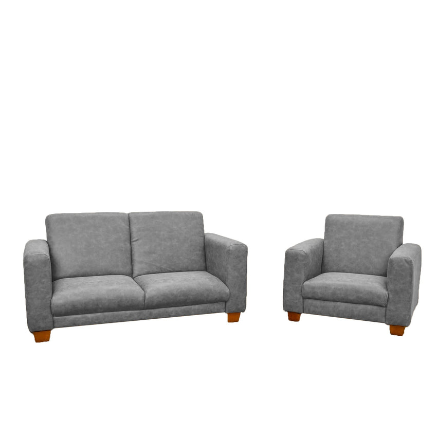 Children's Factory As We Grow Modern Chair and Sofa Set - Distressed Gray (CF805 - 418) - SchoolOutlet