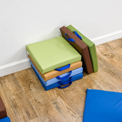 Children's Factory Square Floor Cushions - Set of 6 - Woodland (CF805-433)