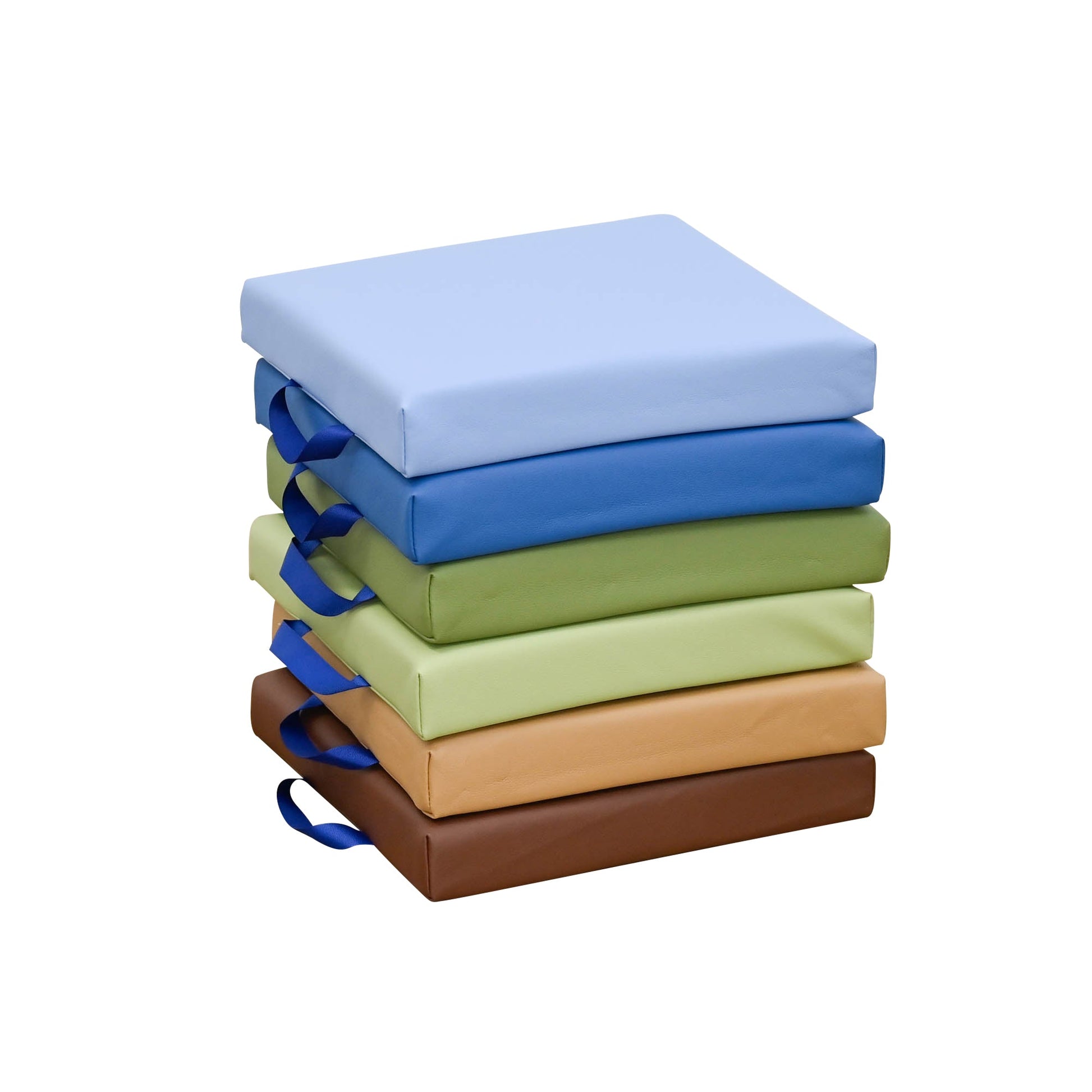 Children's Factory Square Floor Cushions - Set of 6 - Woodland (CF805 - 433) - SchoolOutlet