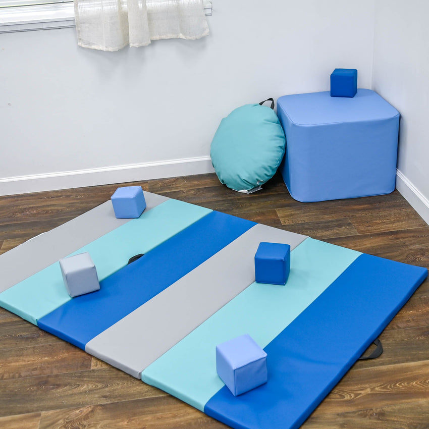 Children's Factory 4' x 6' Folding Gym Mat - Tranquility (CF805 - 437) - SchoolOutlet