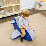 Children's Factory Rocking Airplane - Navy/Gray (CF805 - 454) - SchoolOutlet