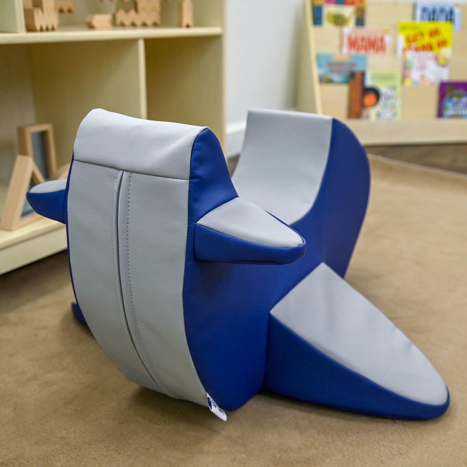 Children's Factory Rocking Airplane - Navy/Gray (CF805 - 454) - SchoolOutlet