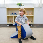 Children's Factory Rocking Airplane - Navy/Gray (CF805 - 454) - SchoolOutlet