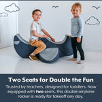 Childrensfactory Rocket the Rocker - Navy,Gray (Double Airplane) (CHI - CF805 - 522) - SchoolOutlet