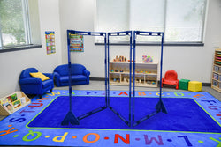 Children's Factory Rectangle PlayPanel - Set of 3 - Clear Room Divider 47.5"H Partitions (CHI-CF900-962)