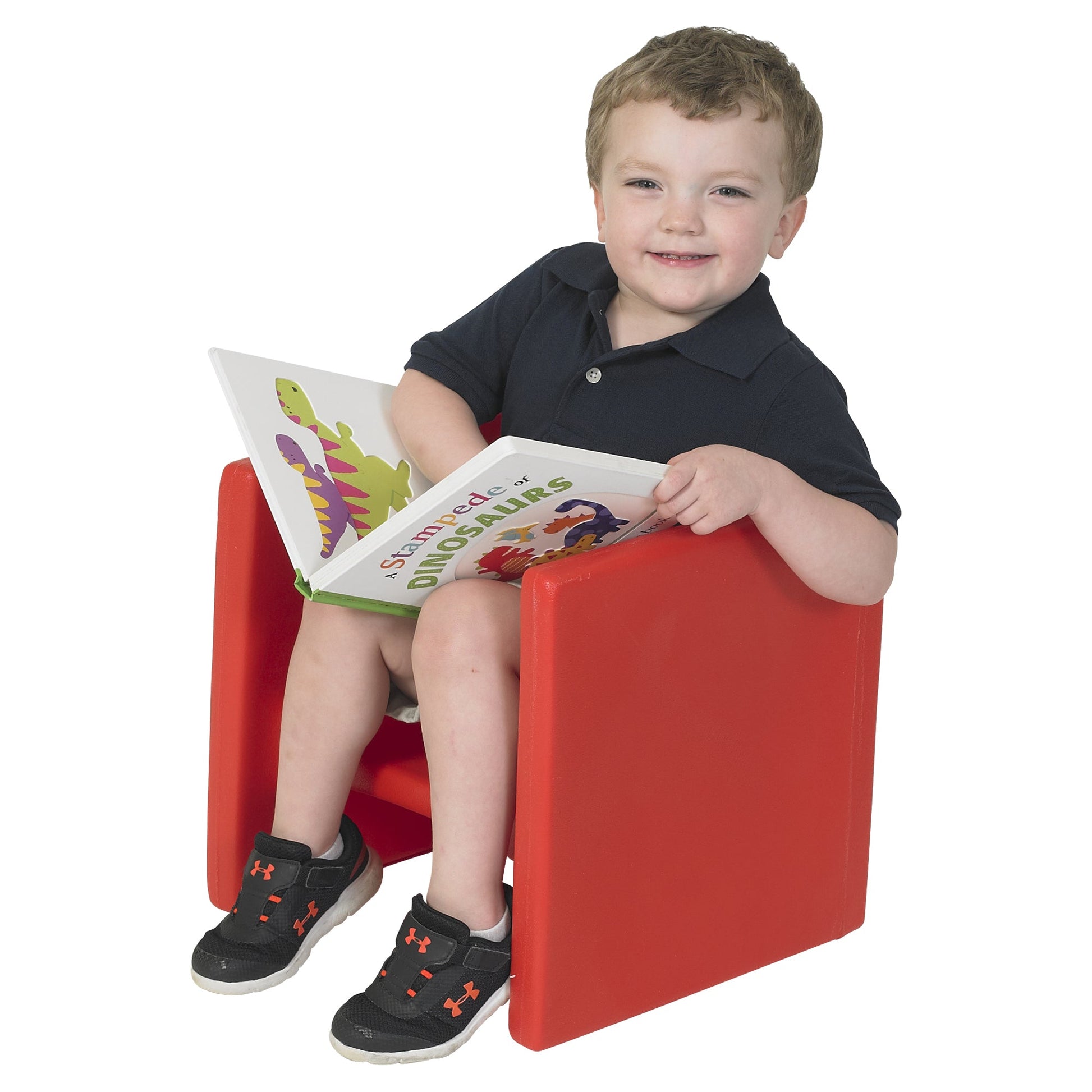 Children's Factory Cube Chair - Red (CF910-008) - SchoolOutlet