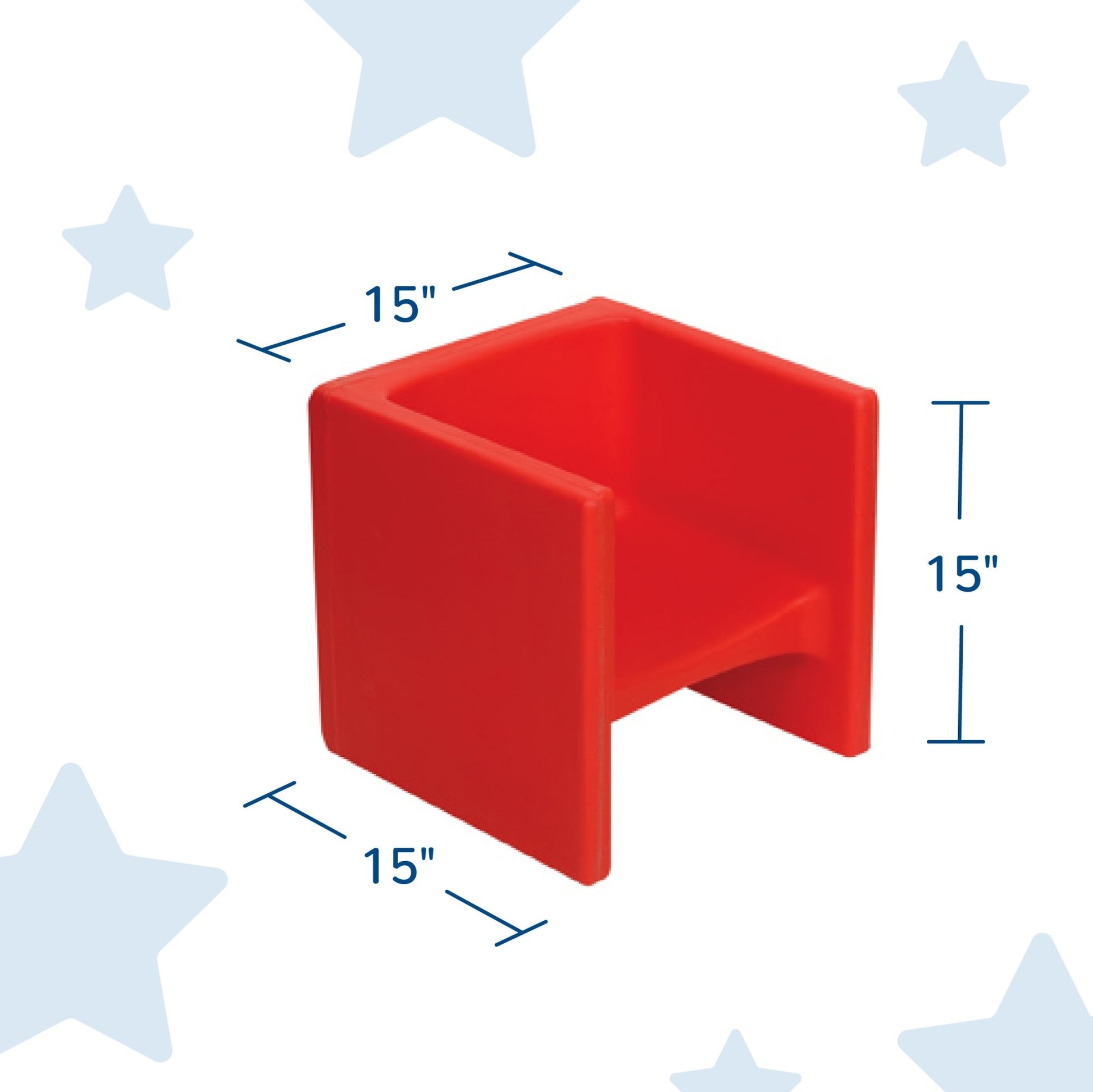 Children's Factory Cube Chair - Red (CF910-008) - SchoolOutlet
