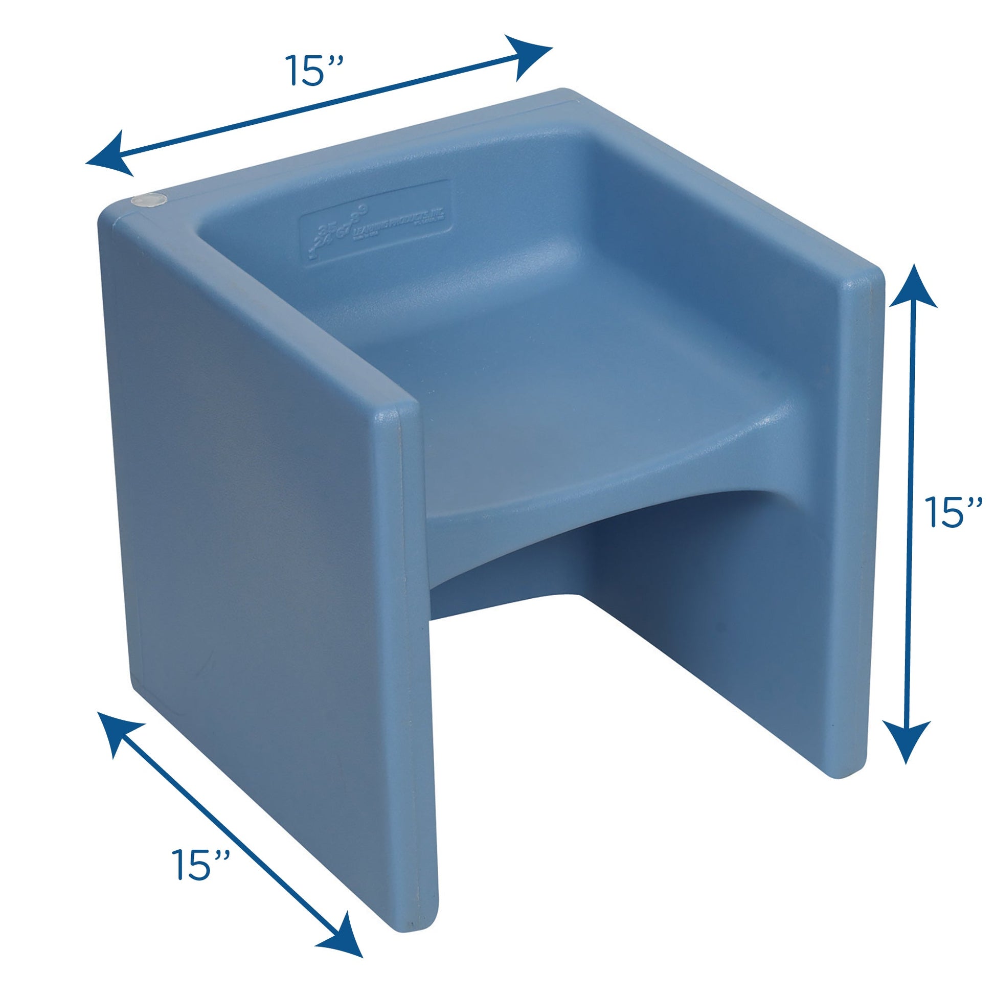 Children's Factory Cube Chair - Sky Blue (CF910-013) - SchoolOutlet