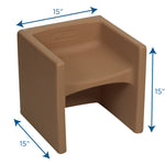 Children's Factory Cube Chair - Almond (CF910-015) - SchoolOutlet
