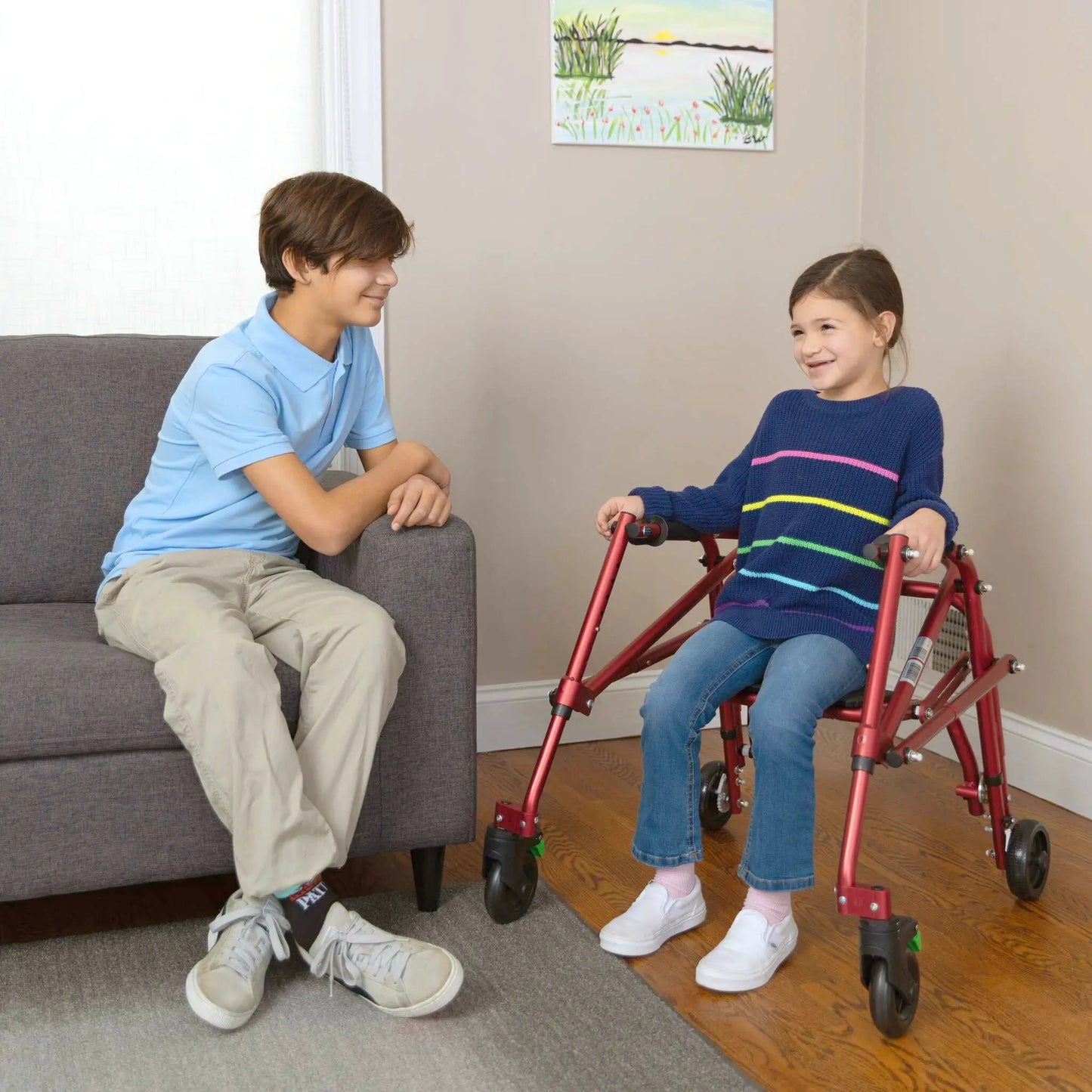 Circle Speciality Klip 4W Walker W.Seat, Sm, Red (CSP - KP520R) - SchoolOutlet