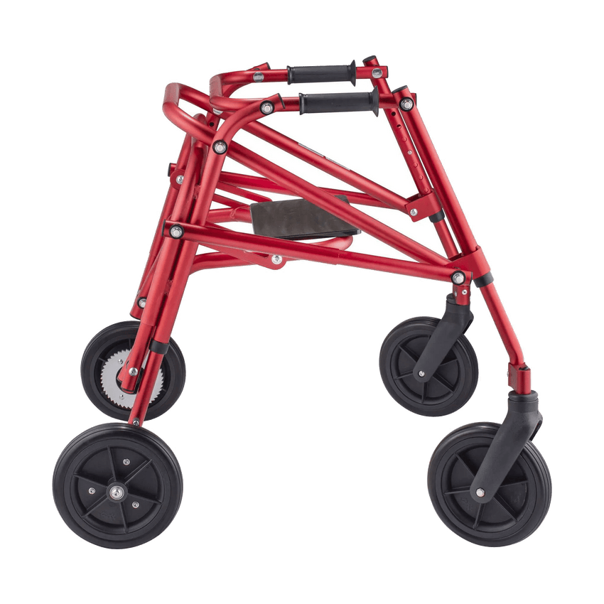 Circle Speciality Klip 4W Walker W.Seat, 8" Wheels, Sm, Red (CSP - KP528R) - SchoolOutlet