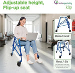 Circle Speciality Klip 4W Walker W.Seat, Med, Blue (CSP - KP530) - SchoolOutlet