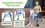 Circle Speciality Klip 4W Walker W.Seat, Lg, Blue (CSP - KP540B) - SchoolOutlet