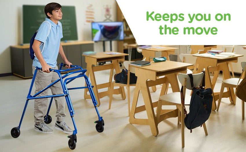 Circle Speciality Klip 4W Walker W.Seat, Lg, Blue (CSP - KP540B) - SchoolOutlet