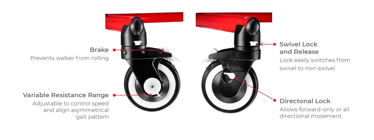 Circle Speciality Pivot Gait Trainer M, Red (CSP - PI430R) - SchoolOutlet