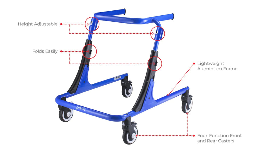 Circle Speciality Pivot Gait Trainer M, Red (CSP - PI430R) - SchoolOutlet
