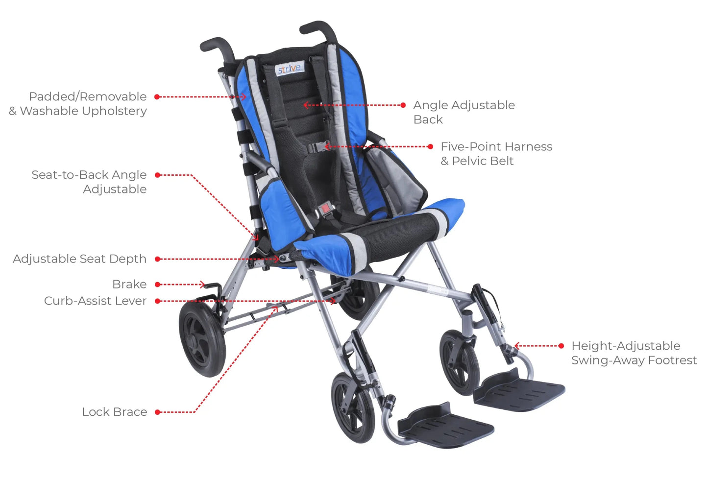 Circle Specialty Stroller 12", Red (CSP - ST1200) - SchoolOutlet