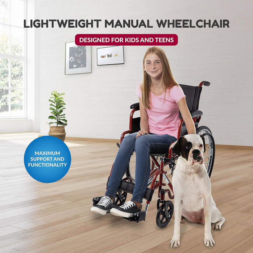 Circle Specialty Ziggo 14" Wheelchair, Red (CSP - ZG1400) - SchoolOutlet