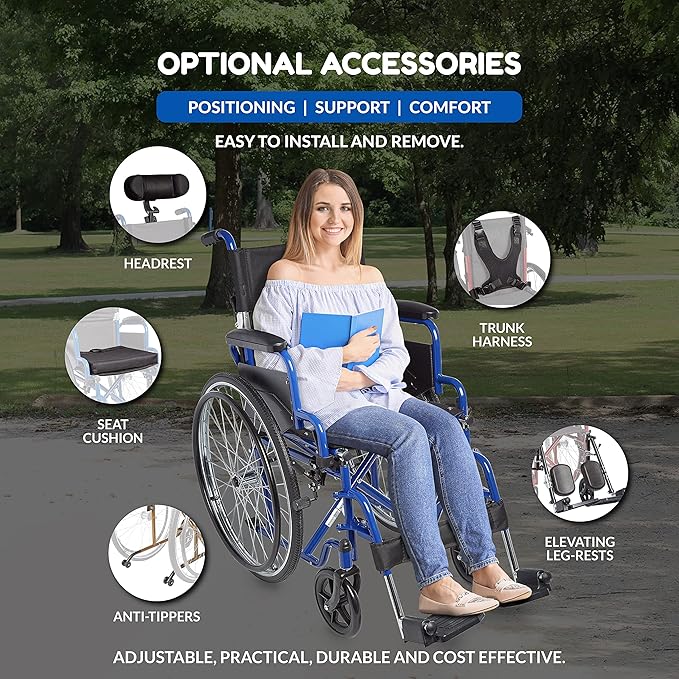 Circle Specialty Ziggo 16" Wheelchair, Blue (CSP - ZG1600) - SchoolOutlet