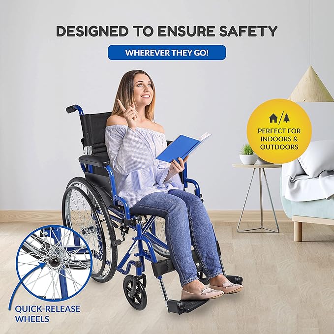 Circle Specialty Ziggo 16" Wheelchair, Blue (CSP - ZG1600) - SchoolOutlet