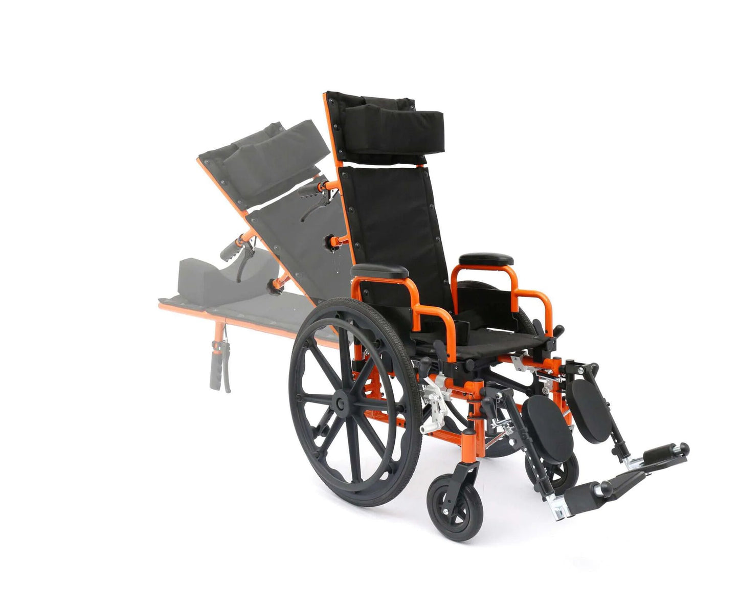 Circle Specialty Ziggo 12" Reclining Wheelchair, Orange (CSP - ZREC1200) - SchoolOutlet
